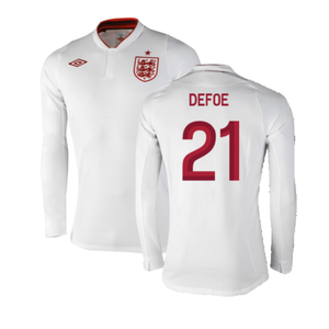 England 2012-13 Long Sleeve Home Shirt (L) (Fair) (Defoe 21)_0