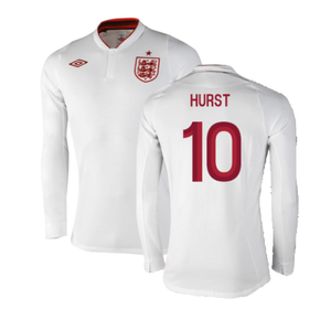 England 2012-13 Long Sleeve Home Shirt (L) (Fair) (Hurst 10)_0