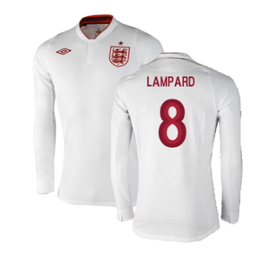 England 2012-13 Long Sleeve Home Shirt (L) (Fair) (Lampard 8)_0