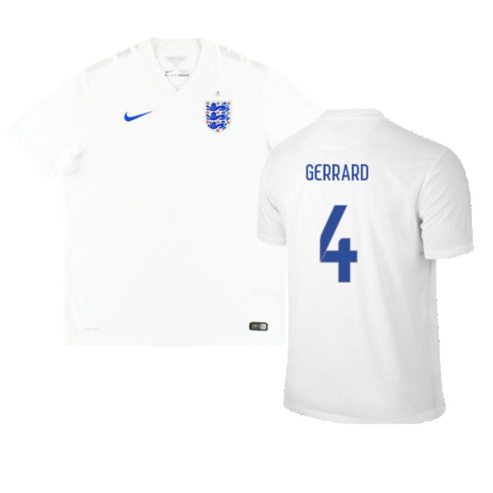 England 2014-16 Home Shirt (M) (Good) (GERRARD 4)