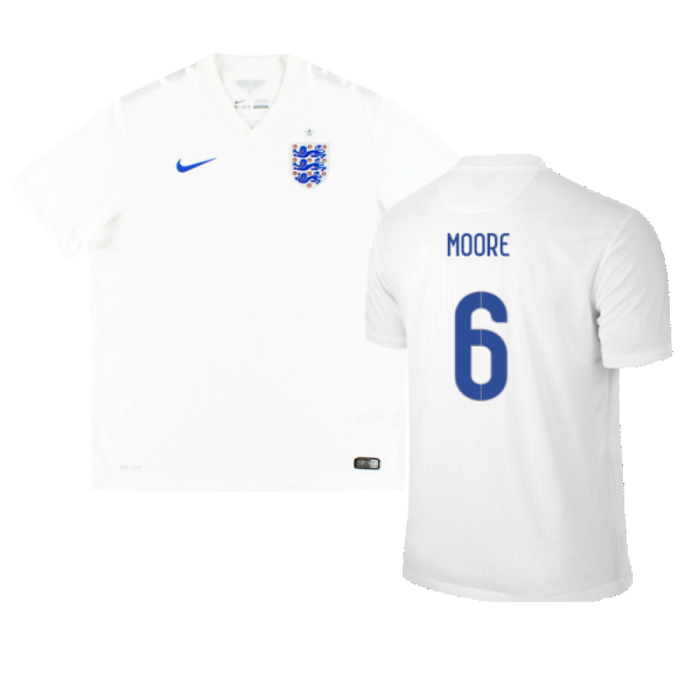 England 2014-16 Home Shirt (M) (Good) (MOORE 6)