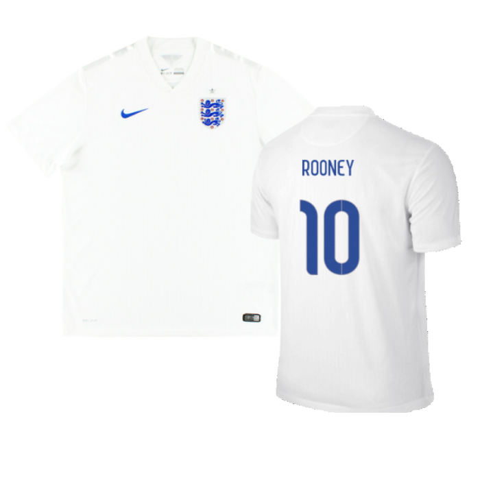 England 2014-16 Home Shirt (XL) (Good) (ROONEY 10)