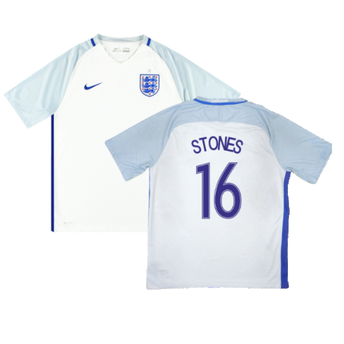 England 2016-18 Home (L) Barkley #19 (Excellent) (Stones 16)