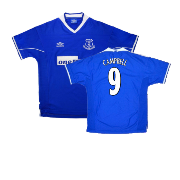 Everton 1999-00 Home Shirt (XL) (Excellent) (Campbell 9)