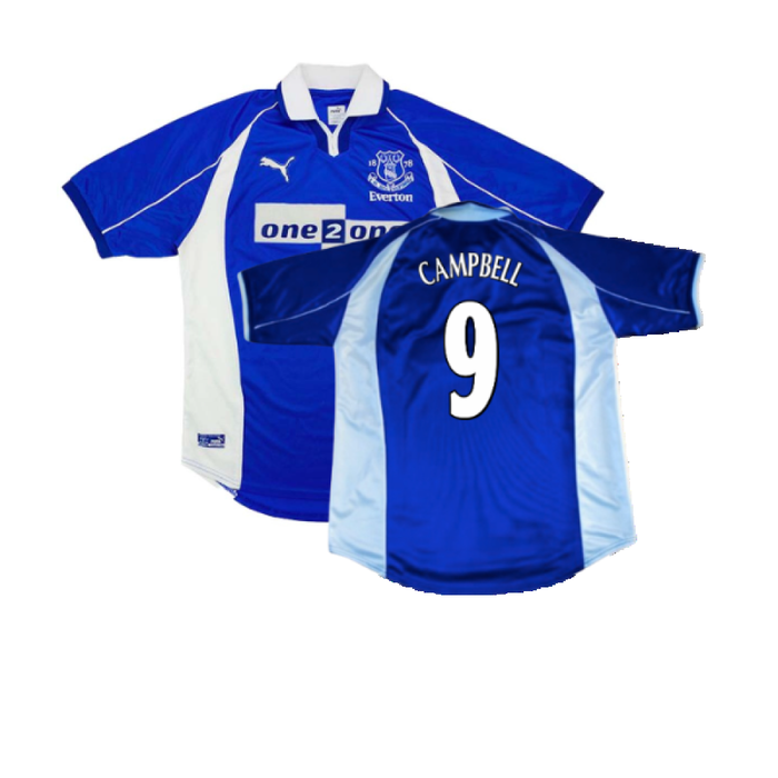 Everton 2000-01 Home Shirt (S) (Excellent) (Campbell 9)