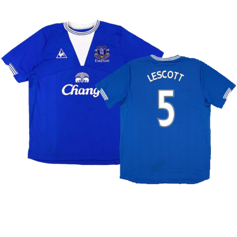 Everton 2009-10 Home Shirt (XL) (Good) (Lescott 5)_0