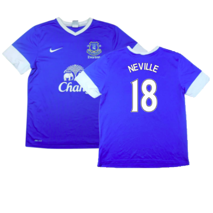 Everton 2012-13 Home Shirt (S) (Mint) (Neville 18)