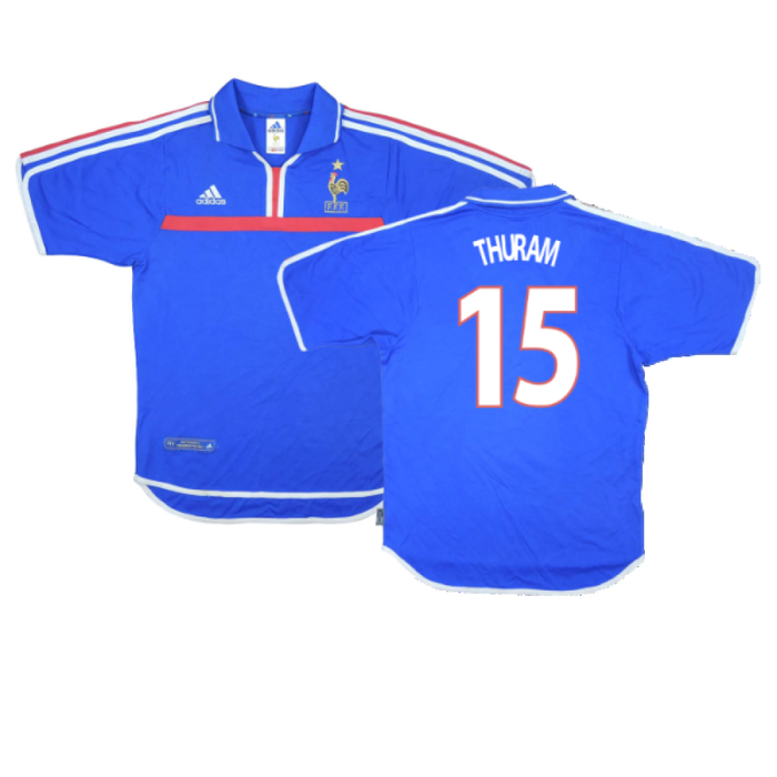 France 2000-02 Home Shirt (Very Good) (Thuram 15)