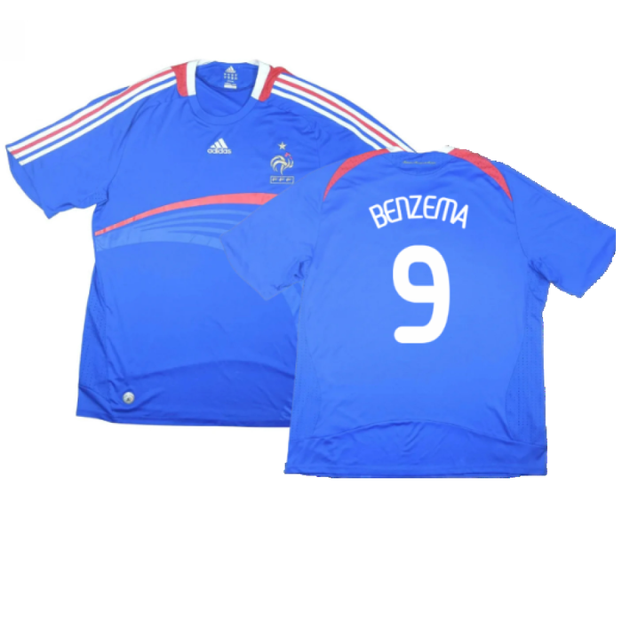 France 2007-08 Home Shirt (M) (Excellent) (Benzema 9)