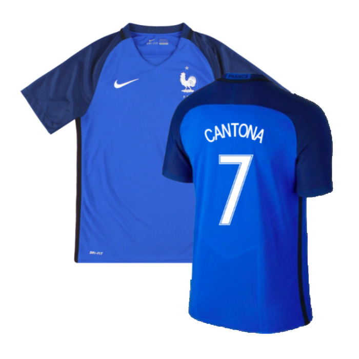 France 2016-17 Home Shirt (Good) (CANTONA 7)