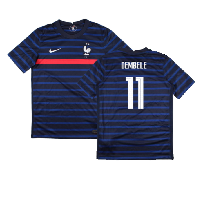 France 2020-21 Home Shirt (Mint) (Dembele 11)