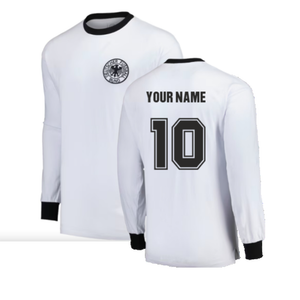 Germany 1974 Longe Sleeve Retro Jersey (XL) (Your Name 10) (Good)_0