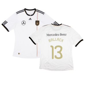 Germany 2010-11 Home Shirt with Mercedes Sponsor (L) (BALLACK 13) (Very Good)_0