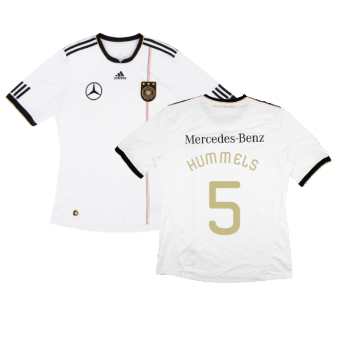 Germany 2010-11 Home Shirt with Mercedes Sponsor (XL) (HUMMELS 5) (Good)