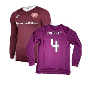 Hearts 2019-20 Long Sleeve Home Shirt (YL) (Pressley 4) (BNWT)_0