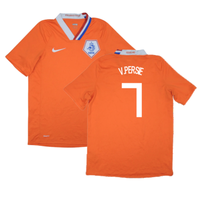 Holland 2008-10 Home Shirt (Very Good) (V.Persie 7)