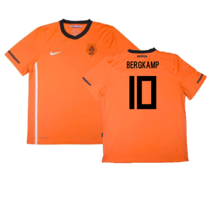 Holland 2010-11 Home Shirt (M) (Mint) (Bergkamp 10)