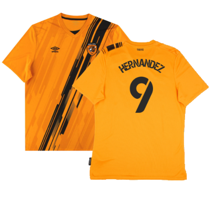 Hull City 2021-22 Home Shirt (Sponsorless) (3XL) (Excellent) (Hernandez 9)