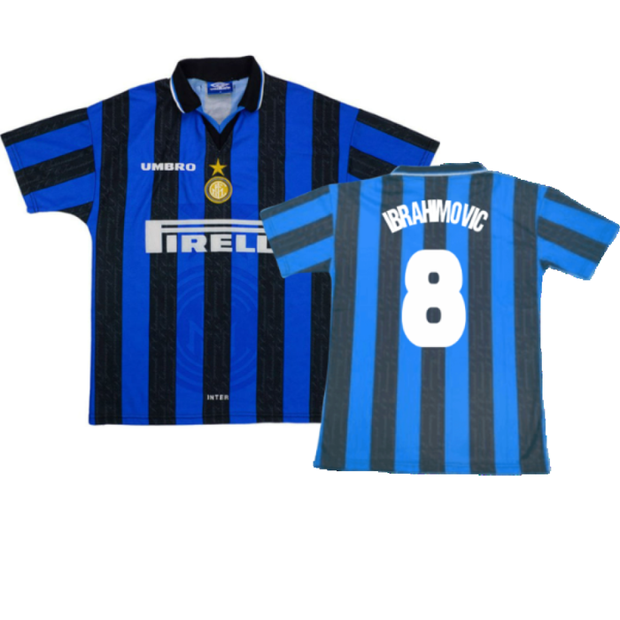 Inter Milan 1997-98 Home Shirt (M) (Excellent) (IBRAHIMOVIC 8)