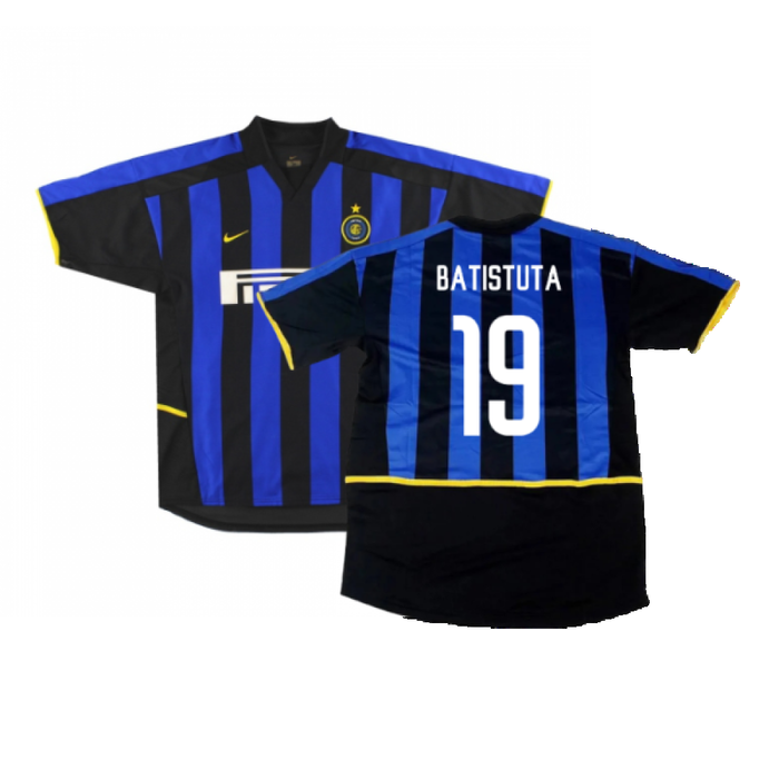 Inter Milan 2002-03 Home Shirt (Very Good) (Batistuta 19)