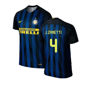 Inter Milan 2016-17 Home Shirt (S) (Excellent) (J.Zanetti 4)_0