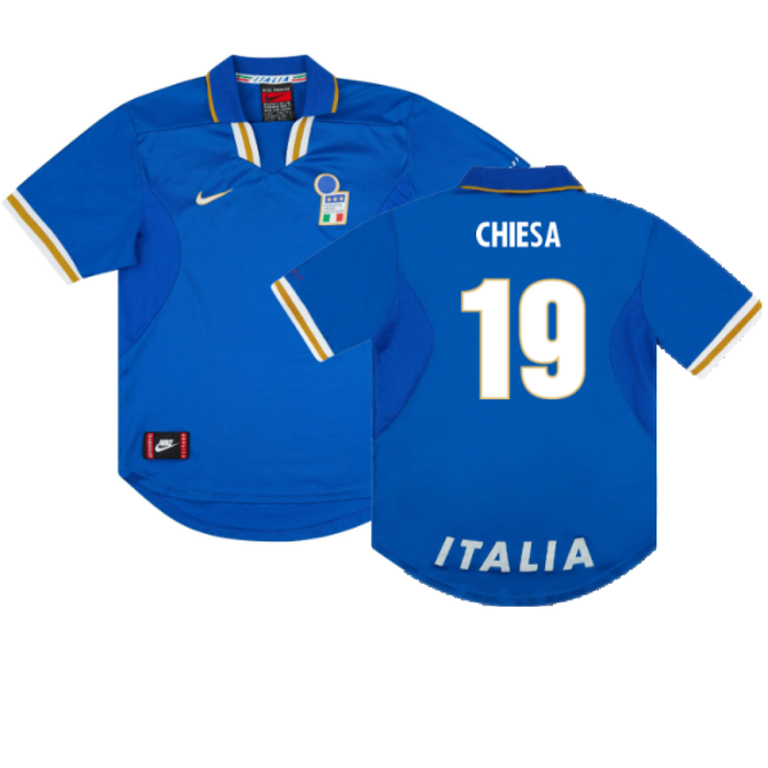 Italy 1996-97 Home Shirt (Very Good) (Chiesa 19)