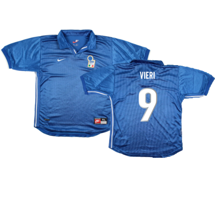 Italy 1998-99 Home Shirt (XL) (Excellent) (Vieri 9)