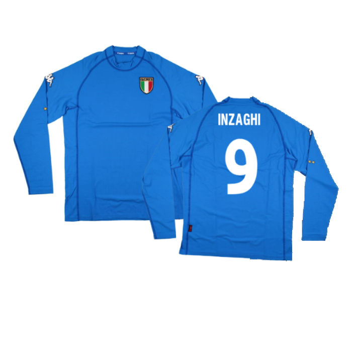 Italy 2000-2002 Home Long Sleeve Shirt (XXL) (Excellent) (INZAGHI 9)