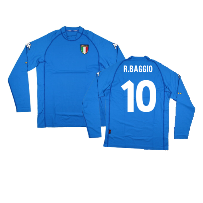 Italy 2000-2002 Home Long Sleeve Shirt (XXL) (Excellent) (R.BAGGIO 10)