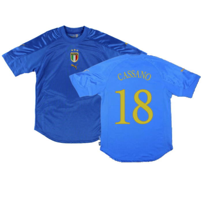 Italy 2004-06 Home Shirt (S) (Good) (Cassano 18)