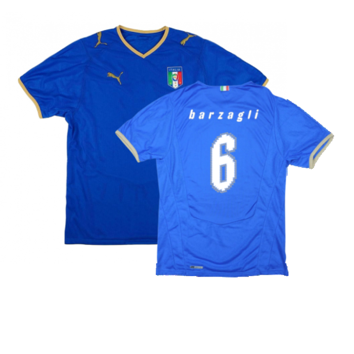 Italy 2008-09 Home Shirt (XL) (Excellent) (Barzagli 6)