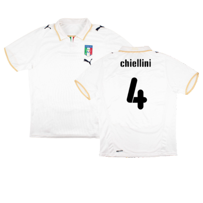 Italy 2008-09 Away Shirt (L) (Very Good) (Chiellini 4)