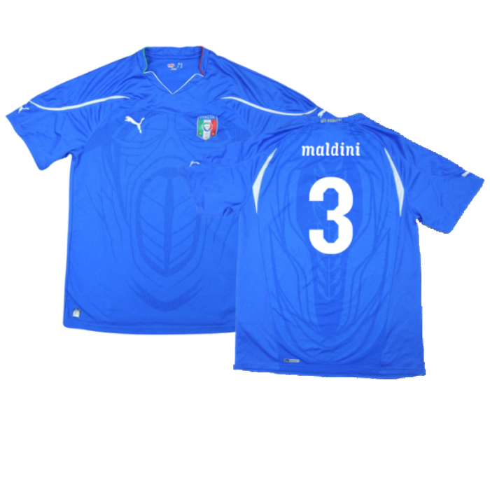 Italy 2010-11 Home Shirt (XL) (Very Good) (Maldini 3)