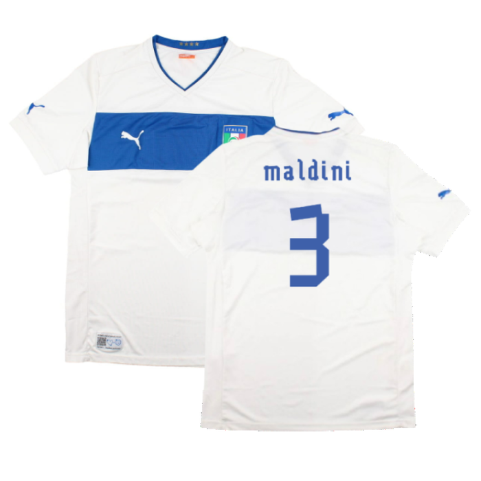 Italy 2012-14 Away Shirt (L) (Very Good) (MALDINI 3)