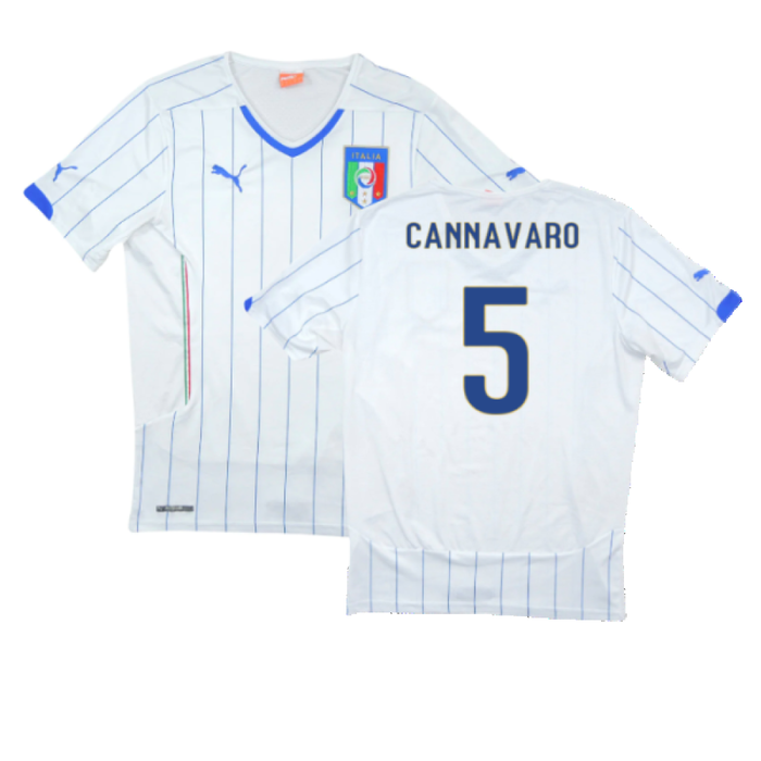 Italy 2014-16 Away Shirt (XL) (Good) (Cannavaro 5)