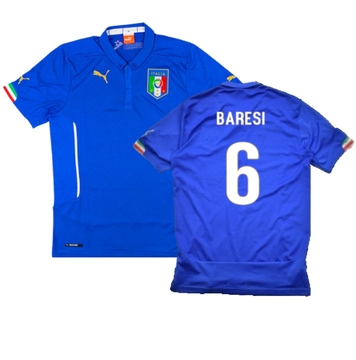 Italy 2014-16 Home Shirt (M) (Good) (Baresi 6)