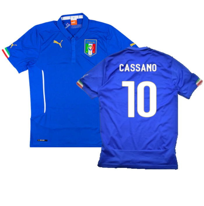 Italy 2014-16 Home Shirt (M) (Very Good) (Cassano 10)