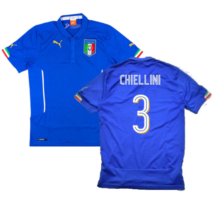 Italy 2014-16 Home (L) (CHIELLINI 3) (Very Good)