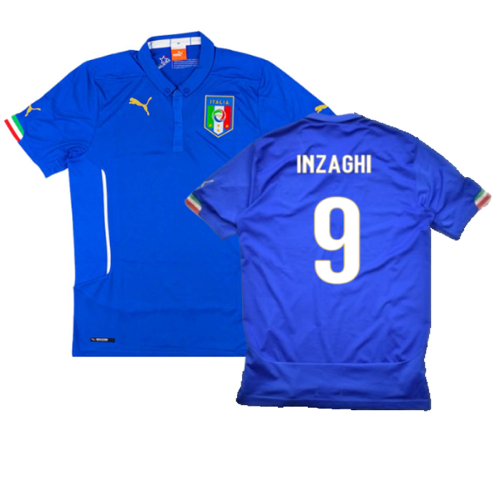 Italy 2014-16 Home Shirt (M) (Very Good) (Inzaghi 9)