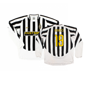 Juventus 2003-04 Long Sleeve Home Shirt (M) (Very Good) (Bonucci 19)_0