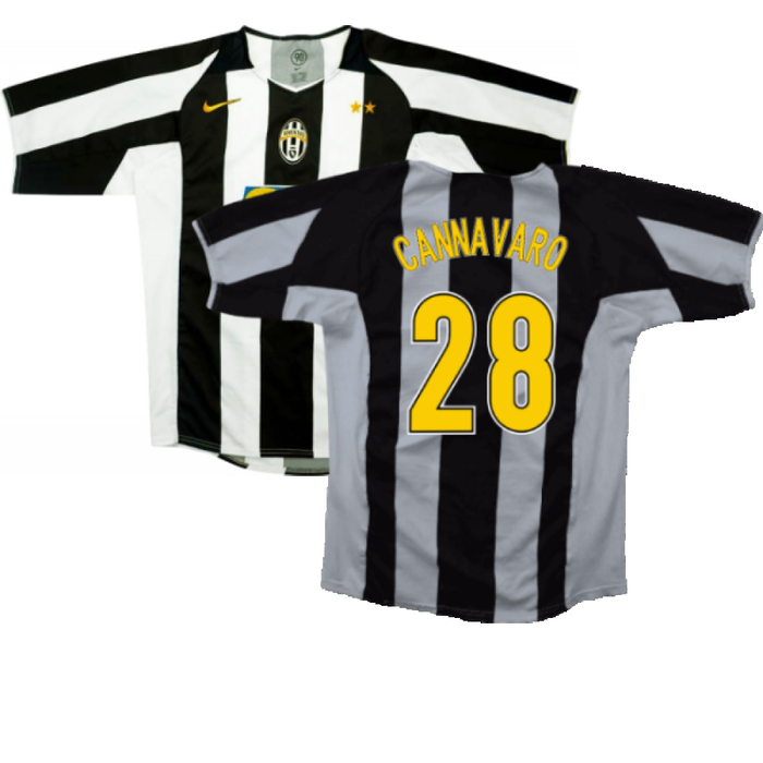 Juventus 2004-05 Home Shirt (XL) (Excellent) (Cannavaro 28)