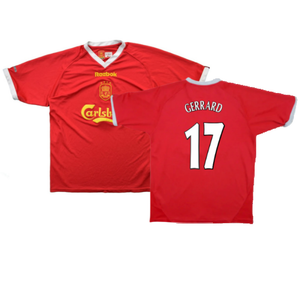 Liverpool 2001-03 European Home Shirt (M) (Excellent) (GERRARD 17)_0