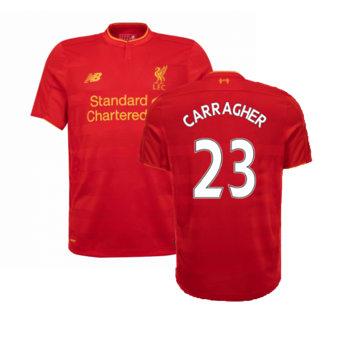 Liverpool 2016-17 Home Shirt (S) (Very Good) (CARRAGHER 23)