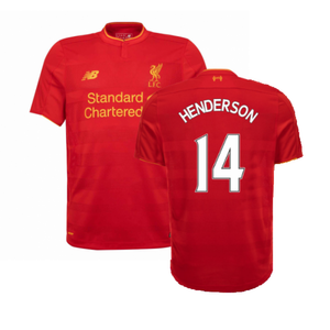 Liverpool 2016-17 Home Shirt (Very Good) (Henderson 14)_0