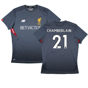 Liverpool 2017-18 New Balance Training Shirt (L) (Chamberlain 21) (Excellent)_0