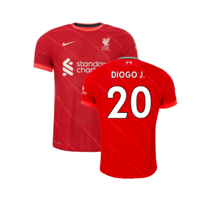 Liverpool 2021-2022 Vapor Home Shirt (Excellent) (DIOGO J. 20)