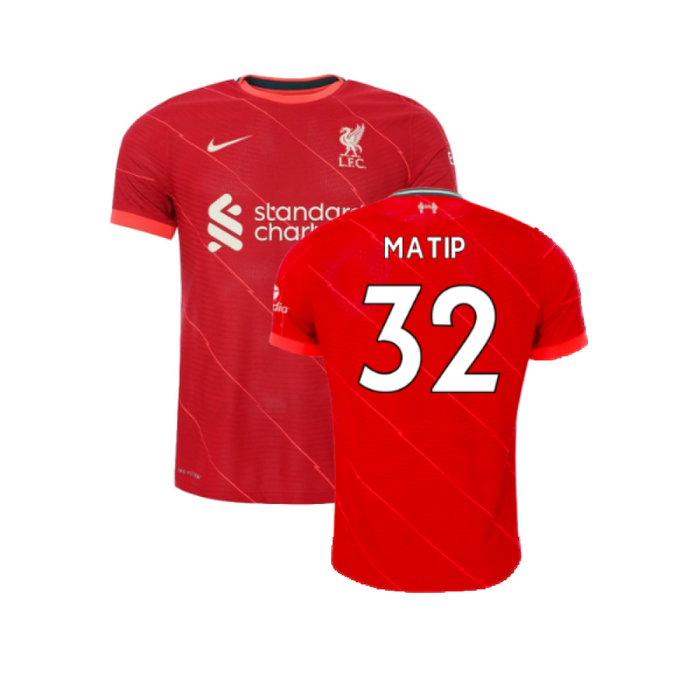 Liverpool 2021-2022 Vapor Home Shirt (Excellent) (MATIP 32)