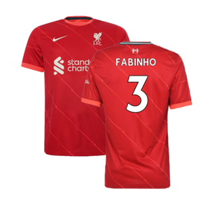 Liverpool 2021-22 Home Shirt (L)  (FABINHO 3) (Excellent)_0