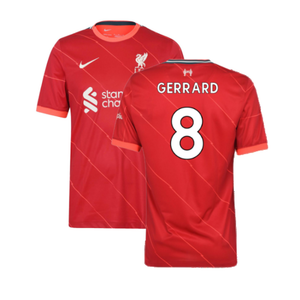 Liverpool 2021-22 Home Shirt (L) (Very Good) (GERRARD 8)_0