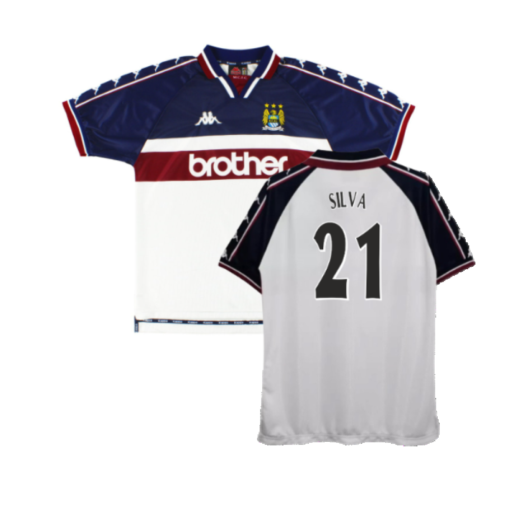 Manchester City 1997-98 Away Shirt (XL) (Good) (SILVA 21